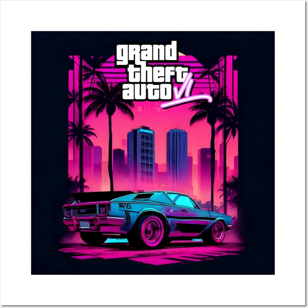 GTA VI - Car_003 Wall Art by Buff Geeks Art